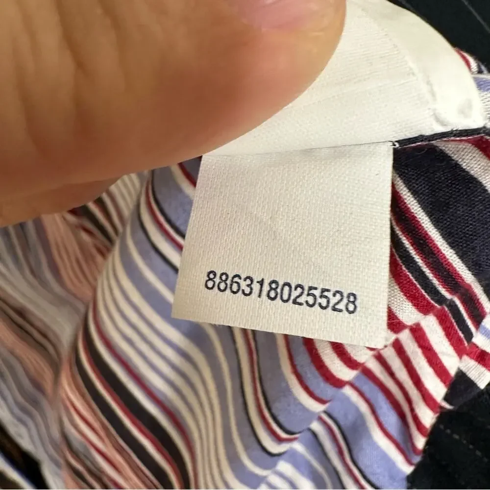 Authentic Icon Navy Pinstripe Blazer Large Sport Coat